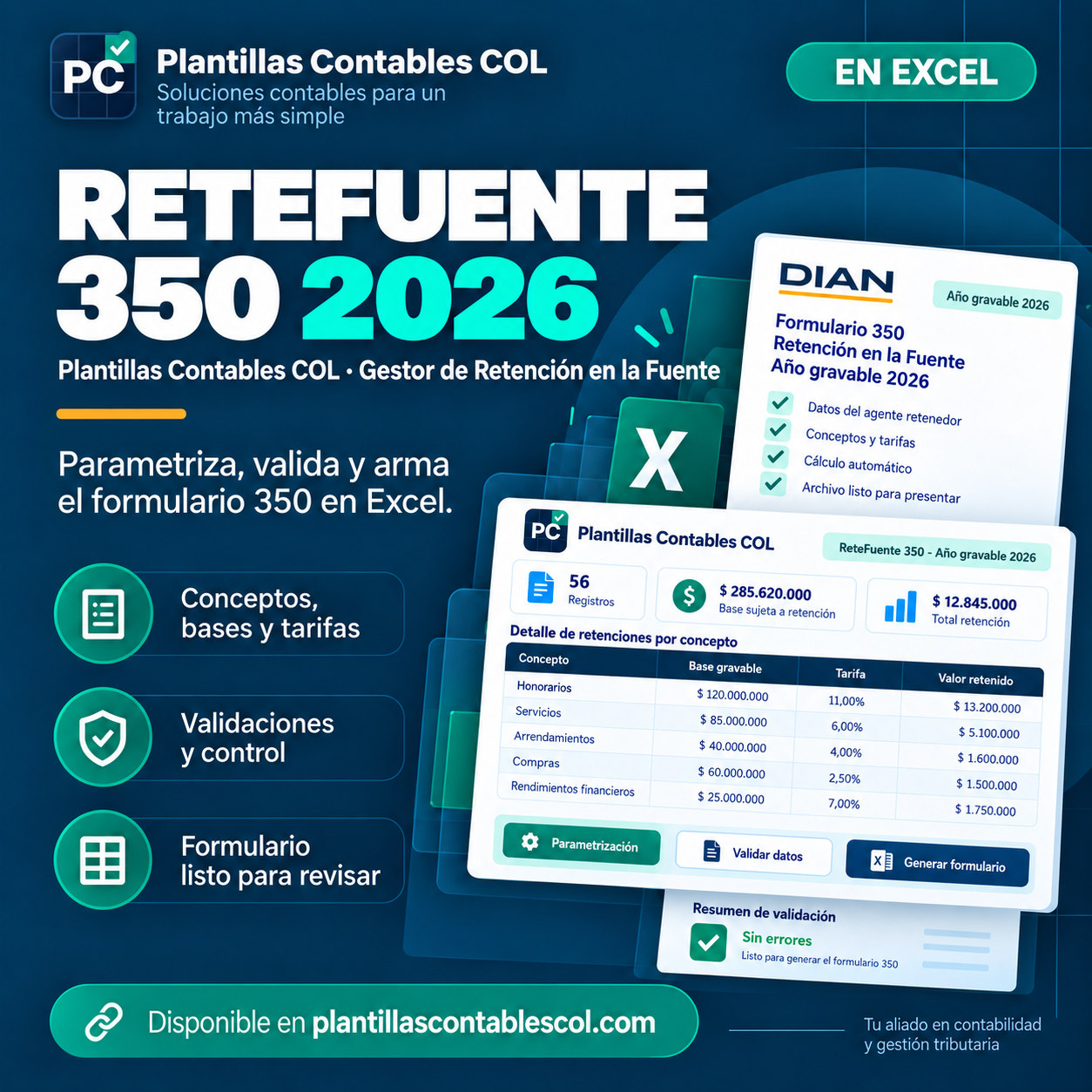 Gestor ReteFuente 350 PCCOL