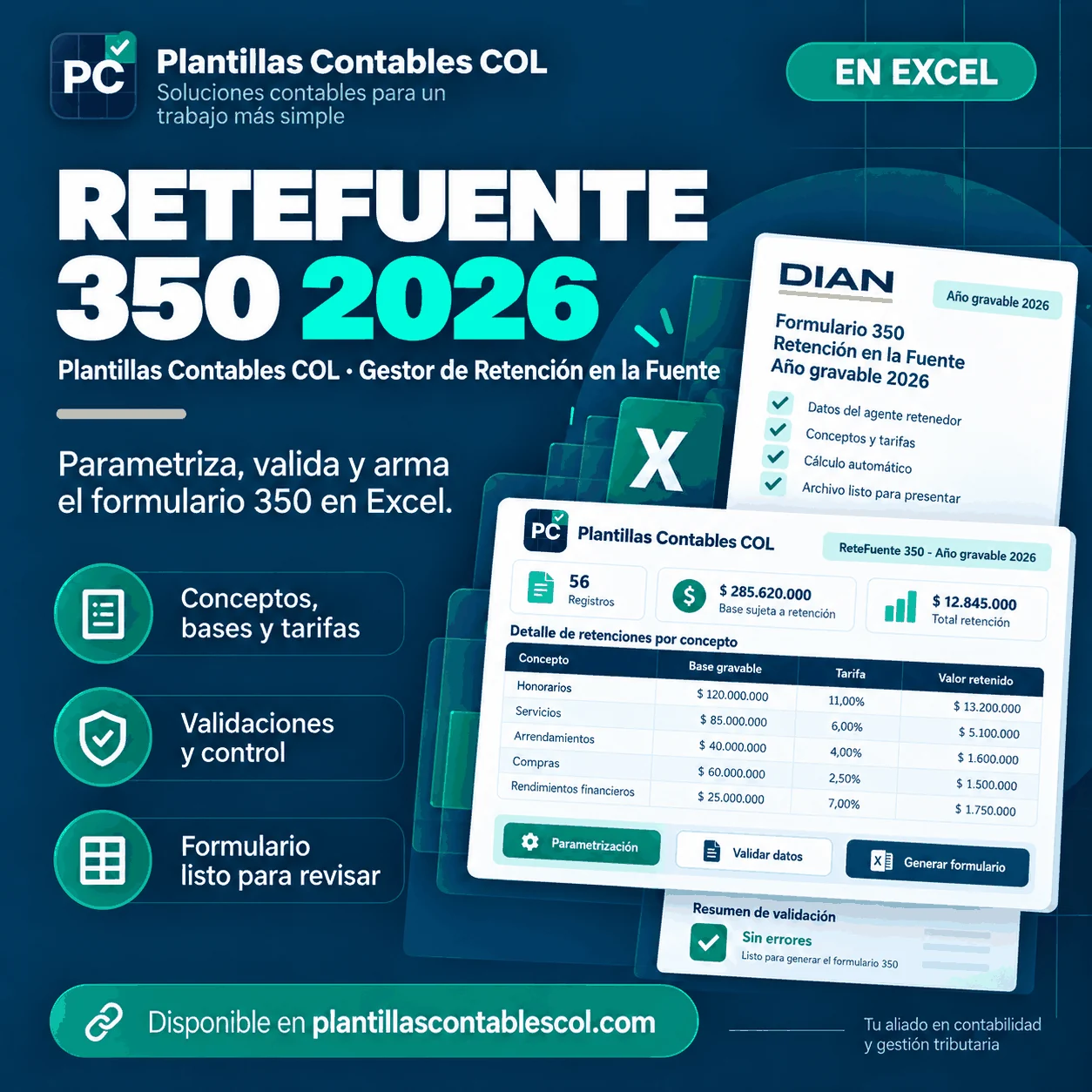 Gestor ReteFuente 350 PCCOL