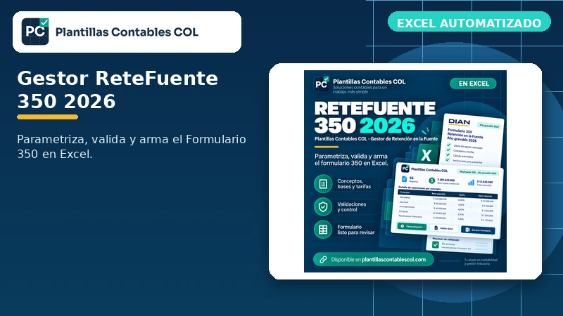 Ilustración del Gestor ReteFuente 350 de PCCOL